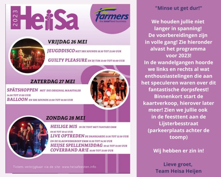 Heisa 2023 – MUZIKALE GROETEN